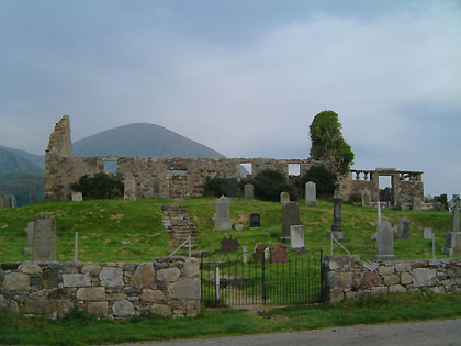 Friedhof mit Ruine, auf dem Weg nach Elgol
